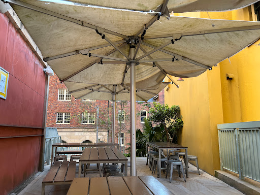 Outdoor terrace seating at Hart's Pub in The Rocks